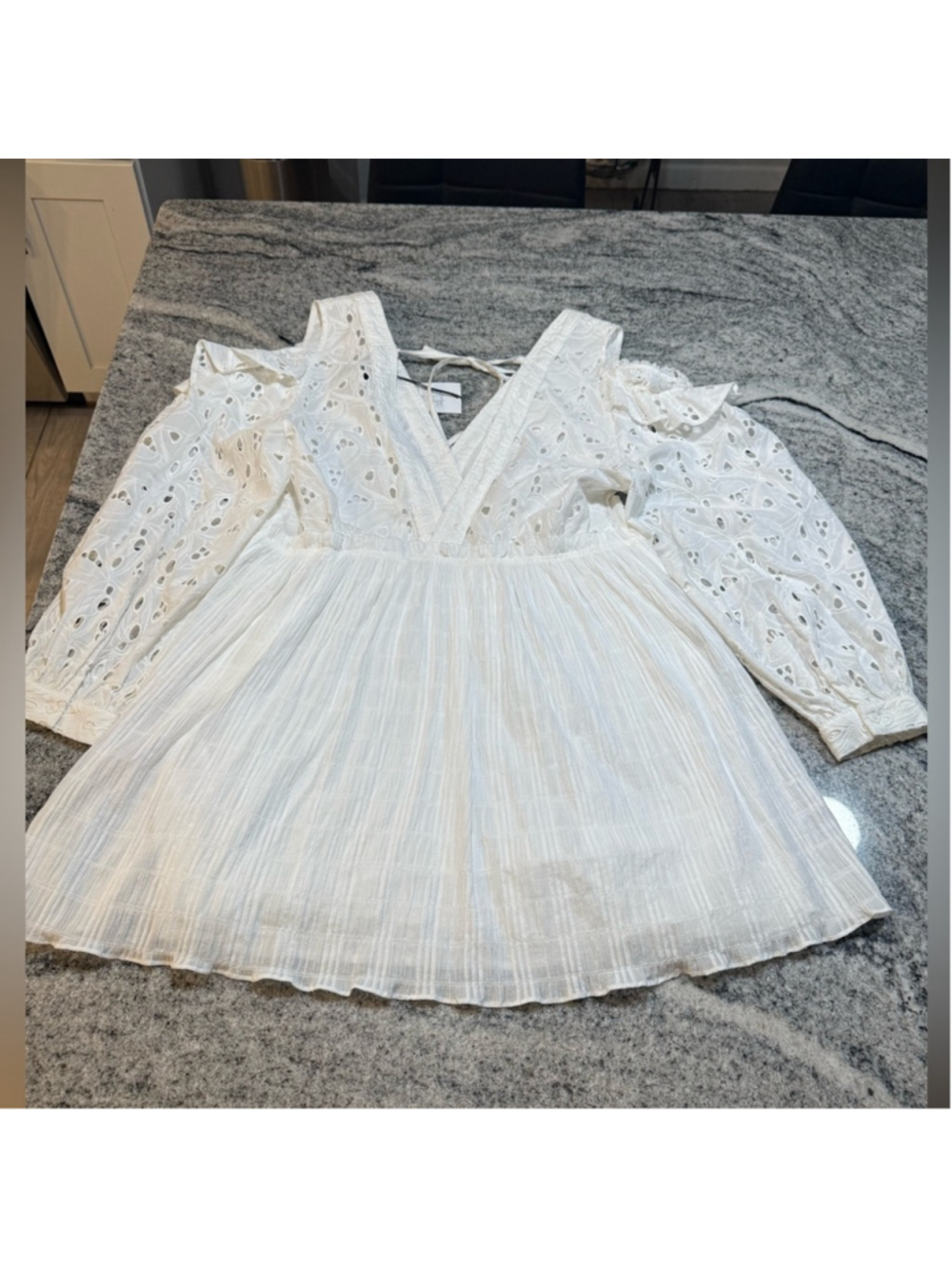 IRO Meila White Eyelet Dress Mini - Picture 9 of 9